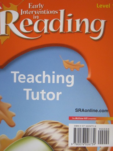 (image for) SRA Early Interventions in Reading 1 Teaching Tutor (CD)