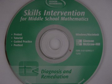 (image for) Glencoe Mathematics Skills Intervention for Middle School (CD)