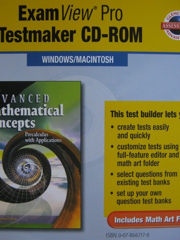 (image for) Advanced Mathematical Concepts ExamView Pro Testmake (CD)
