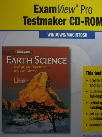 (image for) Earth Science ExamView Pro Testmaker (CD) - Click Image to Close