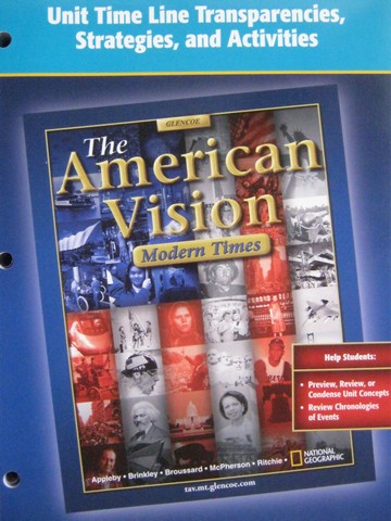 (image for) American Vision Unit Time Line Transparencies Strategies & (P)