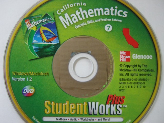(image for) California Mathematics 7 StudentWorks Plus (CA)(DVD)