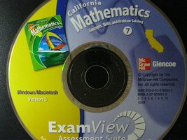 (image for) California Mathematics Grade 7 ExamView Assessment (CA)(CD)