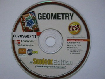 (image for) Geometry Common Core Edition eStudent Edition (CD) by Carter,