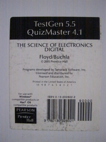 (image for) Science of Electronics Digital TestGen 5.5 QuizMaster 4.1 (CD)