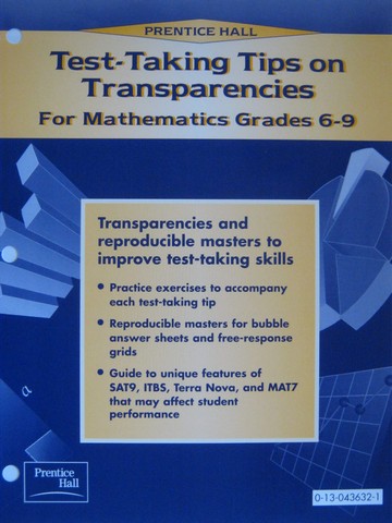 (image for) Test-Taking Tips on Transparencies for Math Grades 6-9 (Pk)