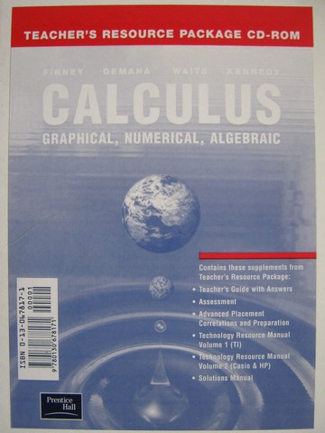 (image for) Calculus Teacher's Resource Package CD-ROM (TE)(CD)