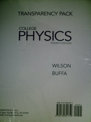 (image for) College Physics 4th Edition Transparency Pack (Pk)