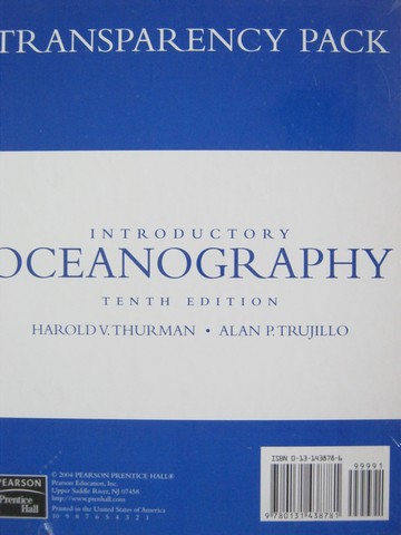 (image for) Introductory Oceanography 10th Edition Transparency Pack (Pk)