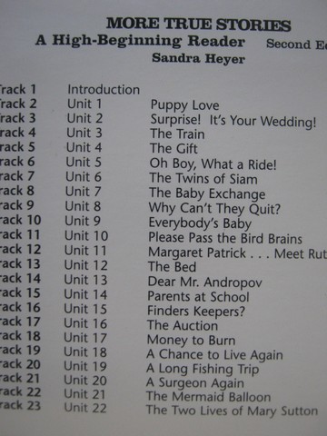 (image for) More True Stories 2nd Edition (CD) by Sandra Heyer