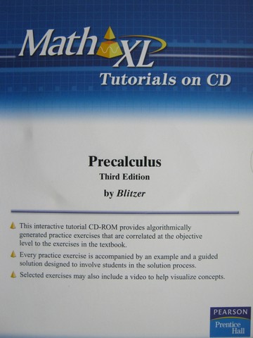 (image for) Precalculus 3rd Edition Math XL Tutorials on CD (CD)