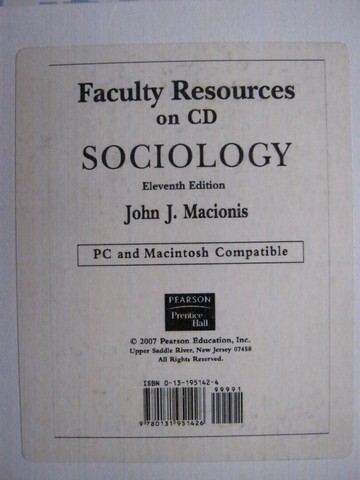 (image for) Sociology 11th Edition Faculty Resources on CD (TE)(CD)