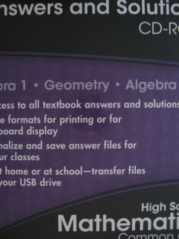 (image for) Mathematics Common Core High School Answers & Solutions (CD)