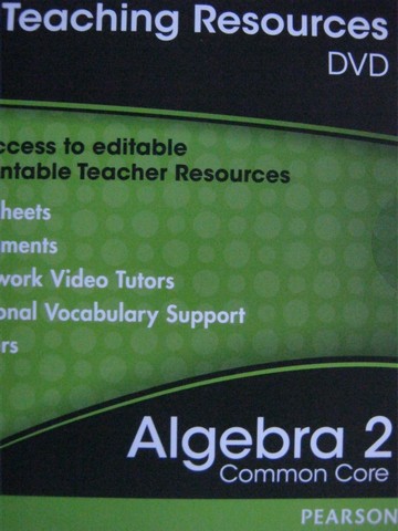 (image for) Algebra 2 Common Core Teaching Resources (TE)(DVD)