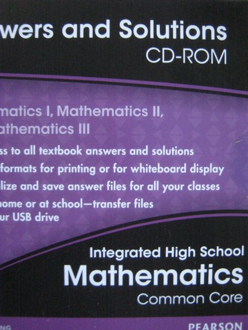 (image for) Mathematics 1, 2, 3 Common Core Answers & Solutions CD-ROM (CD)