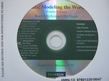 (image for) Stats Modeling the World 4th Edition IR (TE)(CD) by Bock,