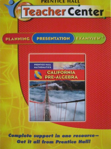 (image for) California Pre-Algebra TeacherCenter (CA)(TE)(CD)