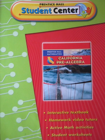 (image for) California Pre-Algebra StudentCenter (CA)(CD)