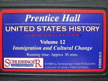 (image for) United States History Volume 12 Immigration & Cultural (VHS)