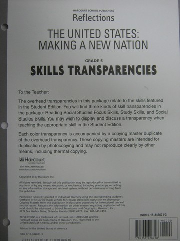 (image for) Reflections 5 Skills Transparencies (Pk)