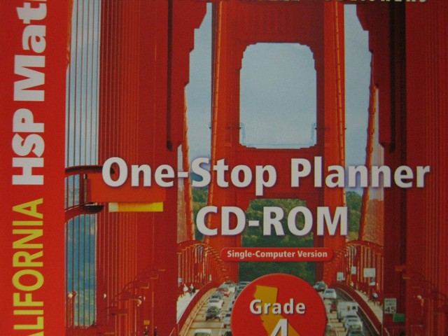 (image for) California HSP Math 4 One-Stop Planner CD-ROM (CA)(CD) - Click Image to Close