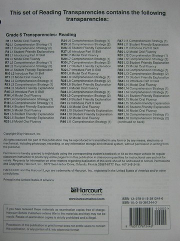 (image for) California Excursions 6 Reading Transparencies (CA)(Pk)