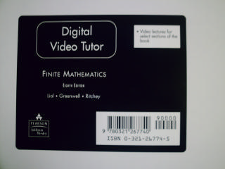 (image for) Finite Mathematics 8th Edition Digital Video Tutor (CD)