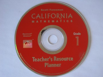 (image for) California Mathematics 1 Teacher's Resource Planner (CA)(CD)