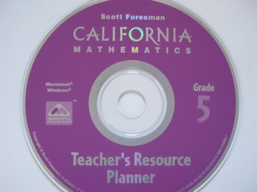 (image for) California Mathematics 5 Teacher's Resource Planner (CA)(CD)