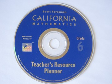(image for) California Mathematics 6 Teacher's Resource Planner (CA)(CD)