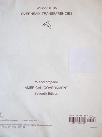 (image for) American Government 7th Edition Overhead Transparencies (Pk)