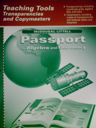 (image for) Passport to Algebra & Geometry Teaching Tools Transparencies (P)