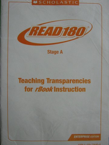 (image for) Read 180 Stage A Enterprise Teaching Transparencies rBook (Pk)