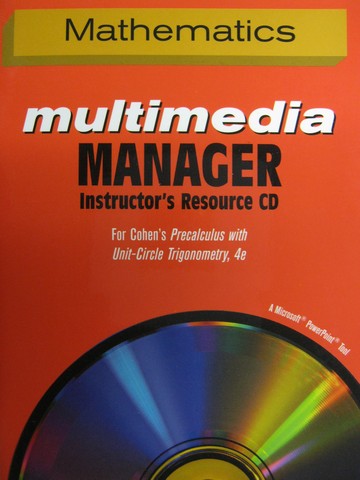 (image for) Precalculus with Unit-Circle 4e Multimedia Manager IR CD (CD)(P)