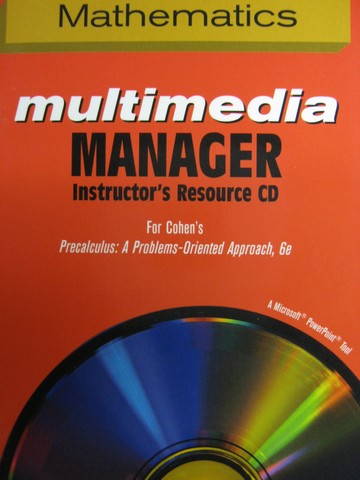 (image for) Precalculus A Problems-Oriented 6e Multimedia Manager (TE)(CD)(P