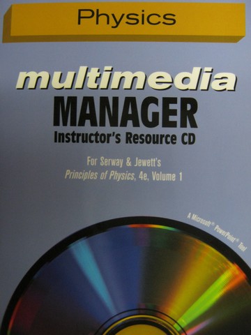(image for) Principles of Physics 4th Edition Volume 1 Multimedia Manager IR CD (CD)
