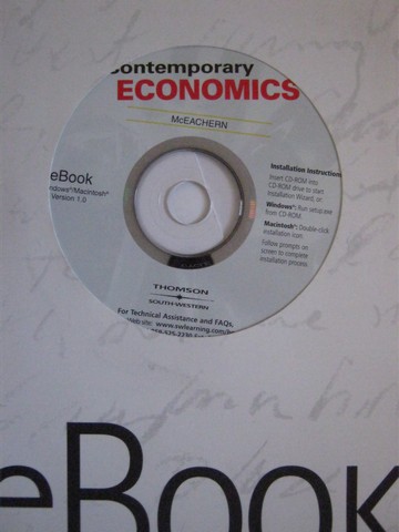 (image for) Contemporary Economics eBook Version 1.0 (CD) by McEachern