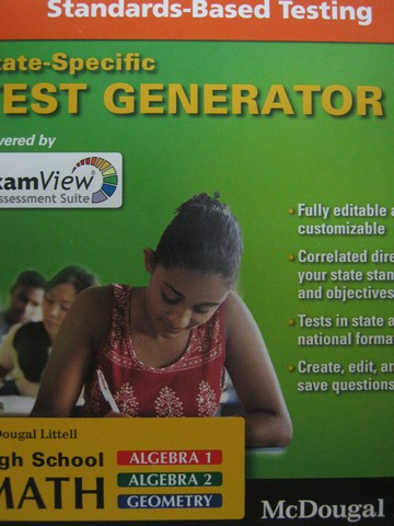 (image for) High School Math State-Specific Test Generator (CD)