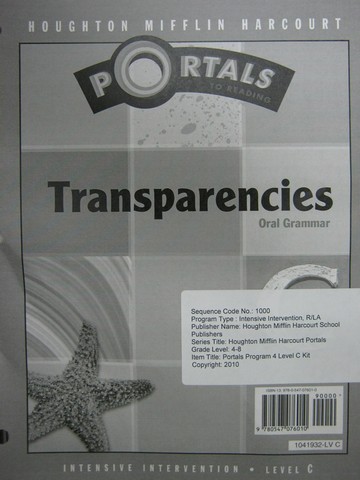 (image for) Portals to Reading C Oral Grammar Transparencies (Pk)