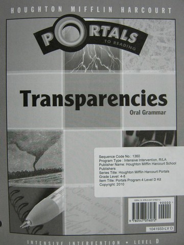 (image for) Portals to Reading D Oral Grammar Transparencies (Pk)