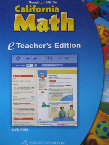 (image for) California Math 3 eTeacher's Edition (CA)(TE)(CD)