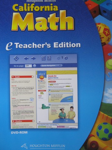 (image for) California Math 4 eTeacher's Edition (CA)(TE)(CD)