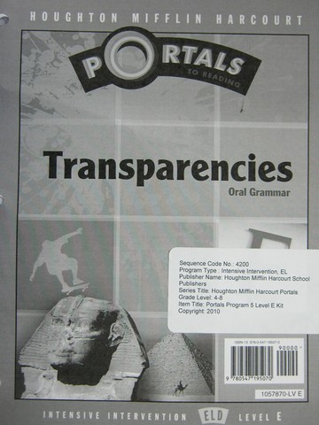 (image for) Portals to Reading E ELD Oral Grammar Transparencies (Pk)
