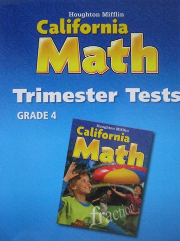 (image for) California Math 4 Trimester Tests (CA)(CD)