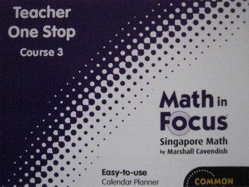 (image for) Math in Focus Course 3 Common Core Teacher One Stop (TE)(CD)