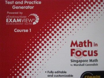 (image for) Math in Focus Course 1 Common Core Test & Practice Generator(CD)