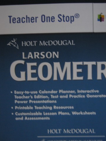 (image for) Larson Geometry Common Core Edition Teacher One Stop (TE)(CD)