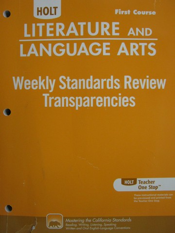 (image for) Weekly Standards Review Transparencies 1st Course (CA)(P)