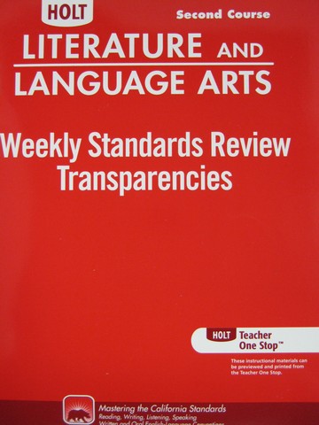 (image for) Weekly Standards Review Transparencies 2nd Course (CA)(P)
