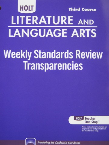 (image for) Weekly Standards Review Transparencies 3rd Course (CA)(P)